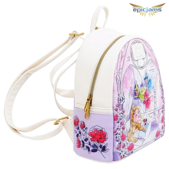 Loungefly Disney Sleeping Beauty Flowers & Three Good Fairies Mini Backpack main image 4